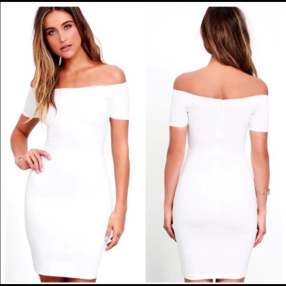 lulus white off the shoulder dress